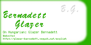 bernadett glazer business card